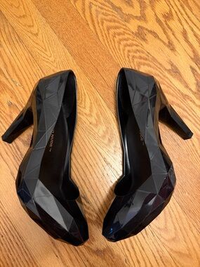 United Nude Lo Res Pumps - Black Faceted Mary Jane Heels - Size 38 - Never Worn